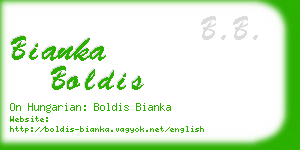 bianka boldis business card